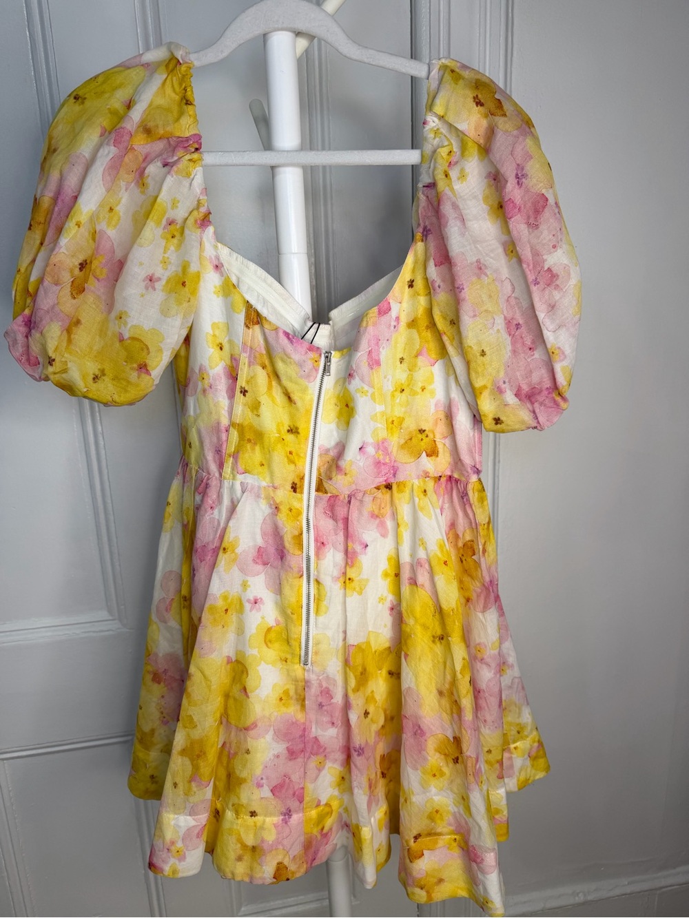 BARDOT
Kiah Floral Print Corset Puff Sleeve Minidress In Pink - Picture 8 of 9
